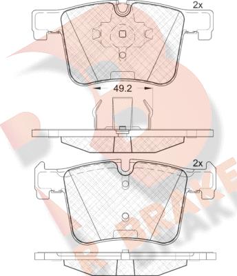 R Brake RB2020 - Тормозные колодки, дисковые, комплект autospares.lv