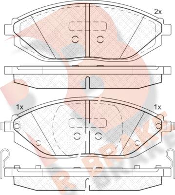 R Brake RB2023 - Тормозные колодки, дисковые, комплект autospares.lv