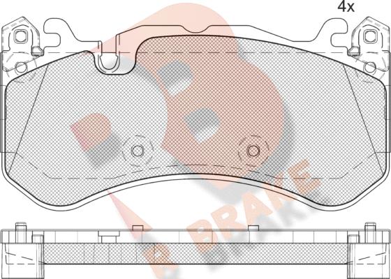 R Brake RB2079-204 - Тормозные колодки, дисковые, комплект autospares.lv