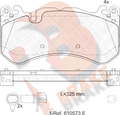 R Brake RB2079-203 - Тормозные колодки, дисковые, комплект autospares.lv