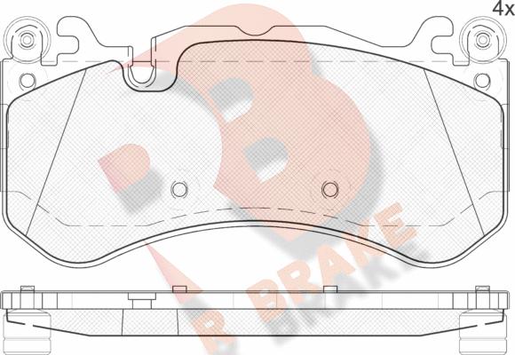 R Brake RB2079 - Тормозные колодки, дисковые, комплект autospares.lv