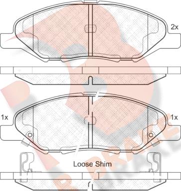 R Brake RB2074 - Тормозные колодки, дисковые, комплект autospares.lv