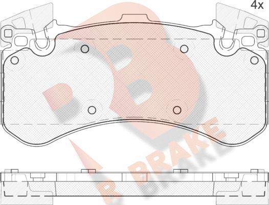 R Brake RB2070 - Тормозные колодки, дисковые, комплект autospares.lv