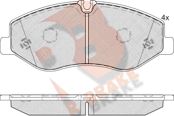 R Brake RB2191 - Тормозные колодки, дисковые, комплект autospares.lv