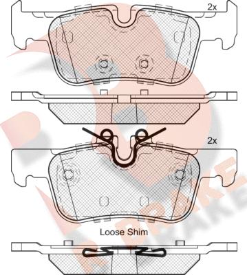 R Brake RB2193 - Тормозные колодки, дисковые, комплект autospares.lv