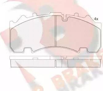R Brake RB2155 - Тормозные колодки, дисковые, комплект autospares.lv