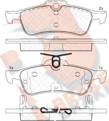 R Brake RB2101 - Тормозные колодки, дисковые, комплект autospares.lv