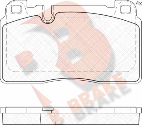 R Brake RB2112 - Тормозные колодки, дисковые, комплект autospares.lv