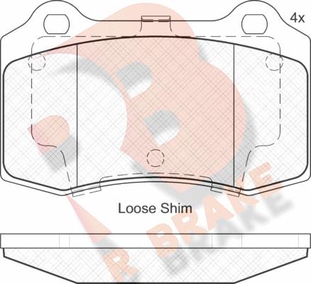 R Brake RB2117 - Тормозные колодки, дисковые, комплект autospares.lv