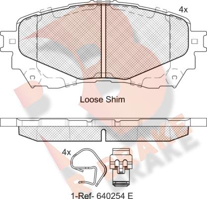 R Brake RB2126 - Тормозные колодки, дисковые, комплект autospares.lv