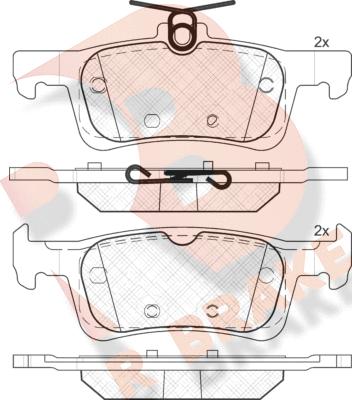 R Brake RB2174 - Тормозные колодки, дисковые, комплект autospares.lv