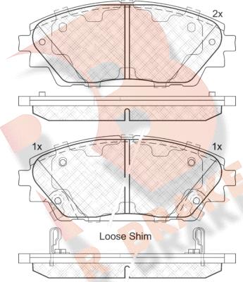 R Brake RB2171 - Тормозные колодки, дисковые, комплект autospares.lv