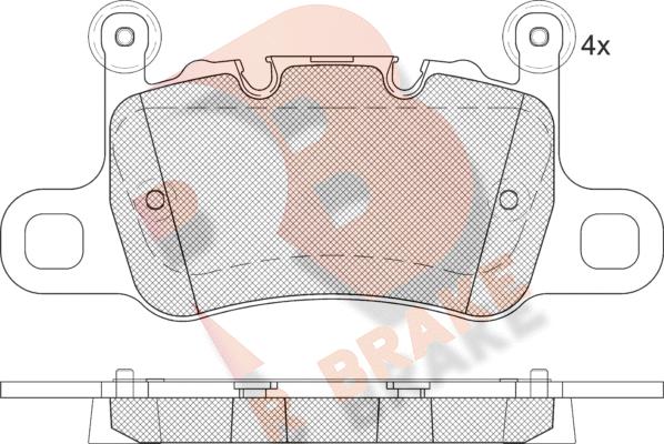 R Brake RB2348-208 - Тормозные колодки, дисковые, комплект autospares.lv