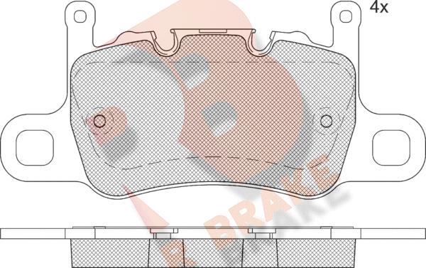 R Brake RB2348 - Тормозные колодки, дисковые, комплект autospares.lv