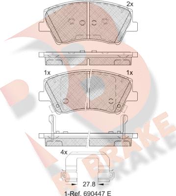 R Brake RB2314 - Тормозные колодки, дисковые, комплект autospares.lv