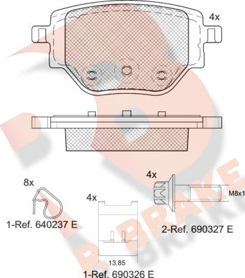 R Brake RB2384 - Тормозные колодки, дисковые, комплект autospares.lv