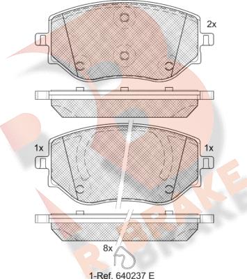 R Brake RB2383 - Тормозные колодки, дисковые, комплект autospares.lv