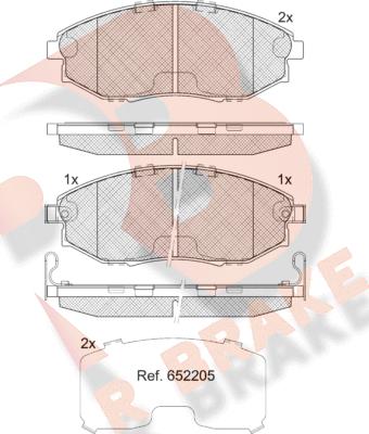 R Brake RB3326 - Тормозные колодки, дисковые, комплект autospares.lv