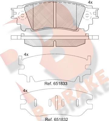 R Brake RB2241 - Тормозные колодки, дисковые, комплект autospares.lv