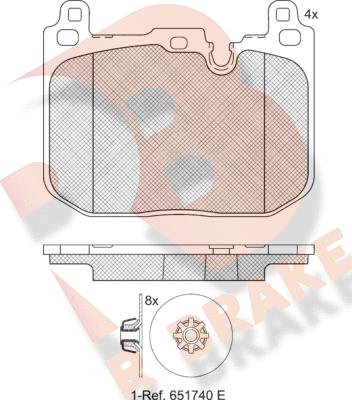 R Brake RB2247 - Тормозные колодки, дисковые, комплект autospares.lv