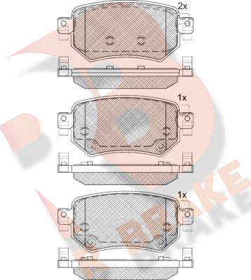 R Brake RB2263 - Тормозные колодки, дисковые, комплект autospares.lv