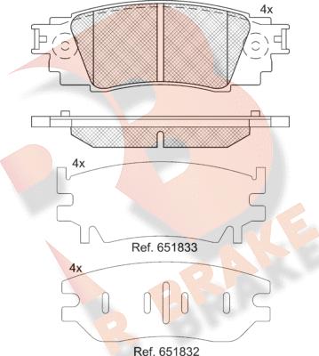 R Brake RB2262 - Тормозные колодки, дисковые, комплект autospares.lv