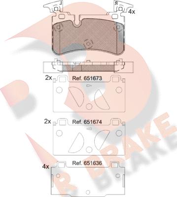 R Brake RB2209 - Тормозные колодки, дисковые, комплект autospares.lv