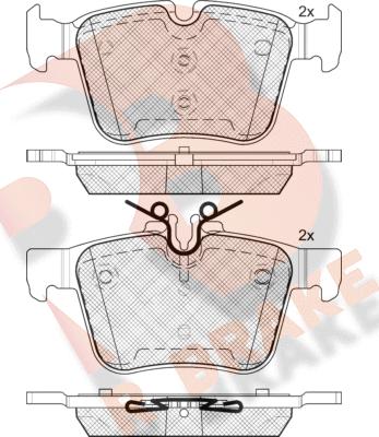 R Brake RB2214 - Тормозные колодки, дисковые, комплект autospares.lv