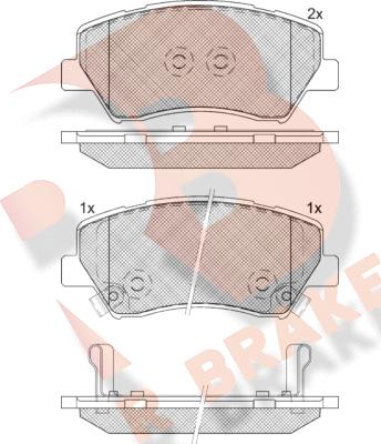 R Brake RB2236-203 - Тормозные колодки, дисковые, комплект autospares.lv