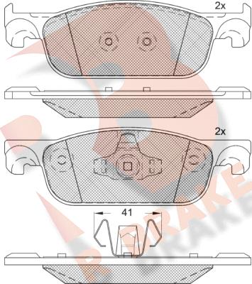 R Brake RB2274 - Тормозные колодки, дисковые, комплект autospares.lv