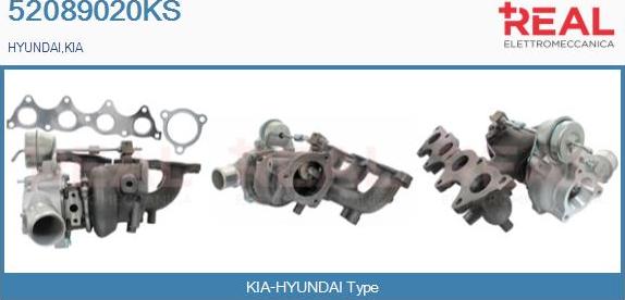 REAL 52089020KS - Турбина, компрессор autospares.lv