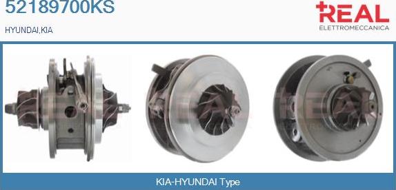 REAL 52189700KS - Картридж турбины, группа корпуса компрессора autospares.lv