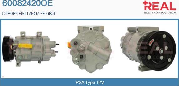REAL 60082420OE - Компрессор кондиционера autospares.lv