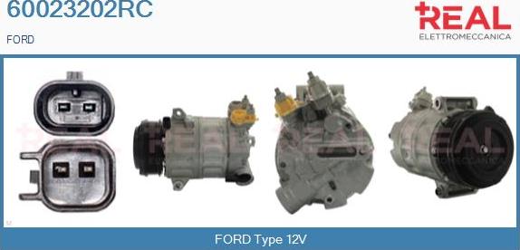 REAL 60023202RC - Компрессор кондиционера autospares.lv