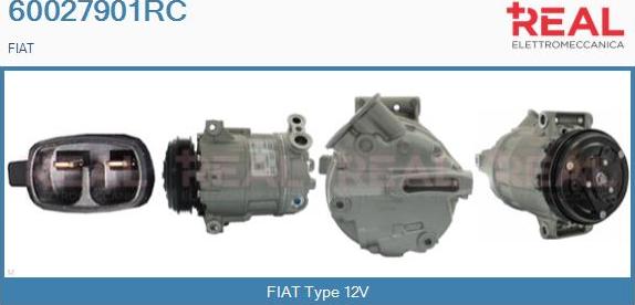 REAL 60027901RC - Компрессор кондиционера autospares.lv