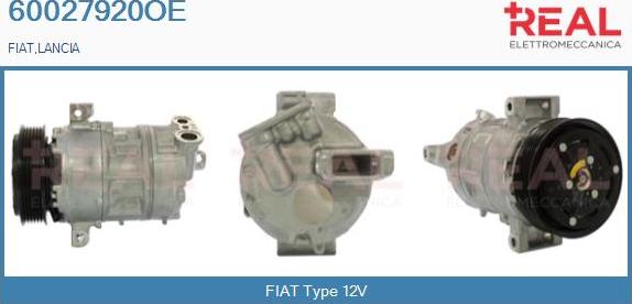 REAL 60027920OE - Компрессор кондиционера autospares.lv