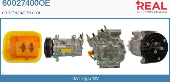 REAL 60027400OE - Компрессор кондиционера autospares.lv