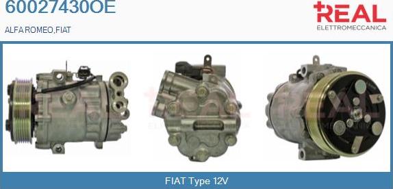 REAL 60027430OE - Компрессор кондиционера autospares.lv