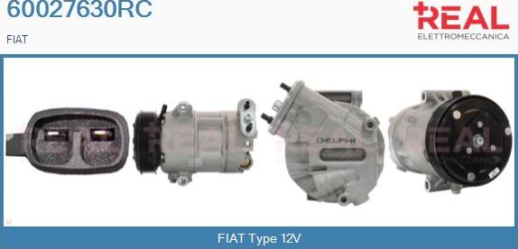 REAL 60027630RC - Компрессор кондиционера autospares.lv