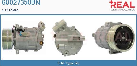 REAL 60027350BN - Компрессор кондиционера autospares.lv