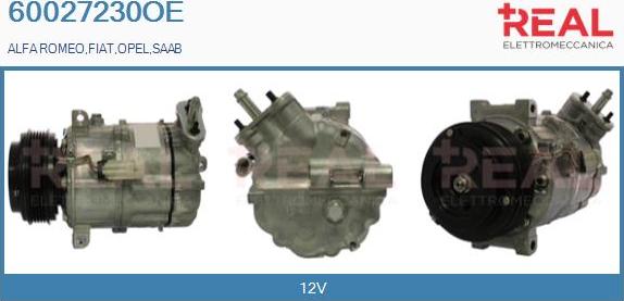 REAL 60027230OE - Компрессор кондиционера autospares.lv