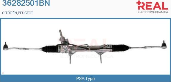 REAL 36282501BN - Рулевой механизм, рейка autospares.lv