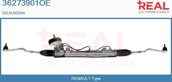 REAL 36273901OE - Рулевой механизм, рейка autospares.lv