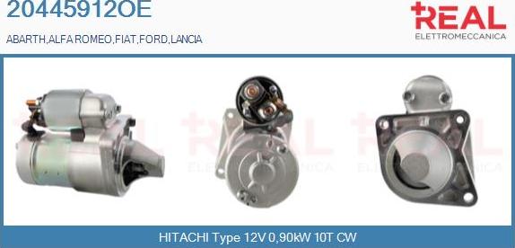 REAL 20445912OE - Стартер autospares.lv