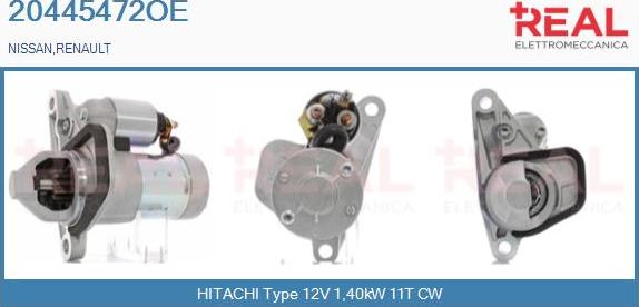 REAL 20445472OE - Стартер autospares.lv