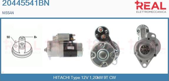 REAL 20445541BN - Стартер autospares.lv