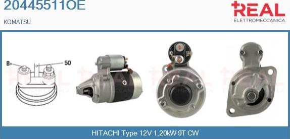 REAL 20445511OE - Стартер autospares.lv