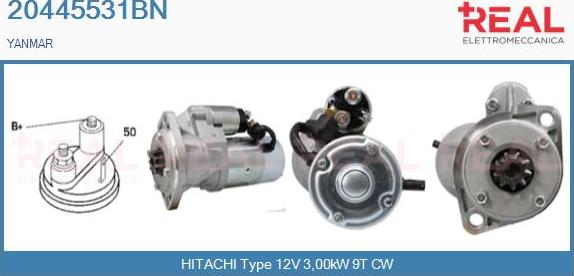 REAL 20445531BN - Стартер autospares.lv