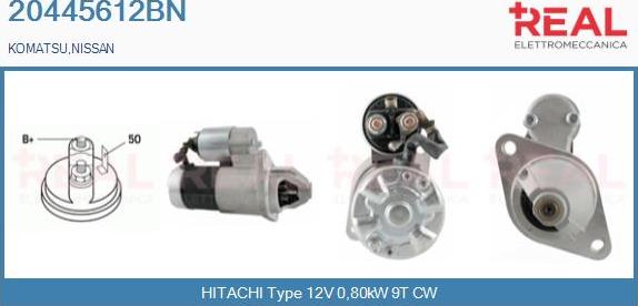 REAL 20445612BN - Стартер autospares.lv