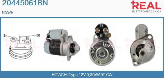 REAL 20445061BN - Стартер autospares.lv